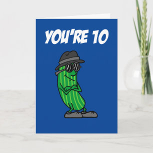 Big Dill 10th Birthday Pickle Pun Card