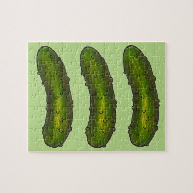 Big Dill Crunchy Green Kosher Dill Deli Pickle Jigsaw Puzzle (Horizontal)