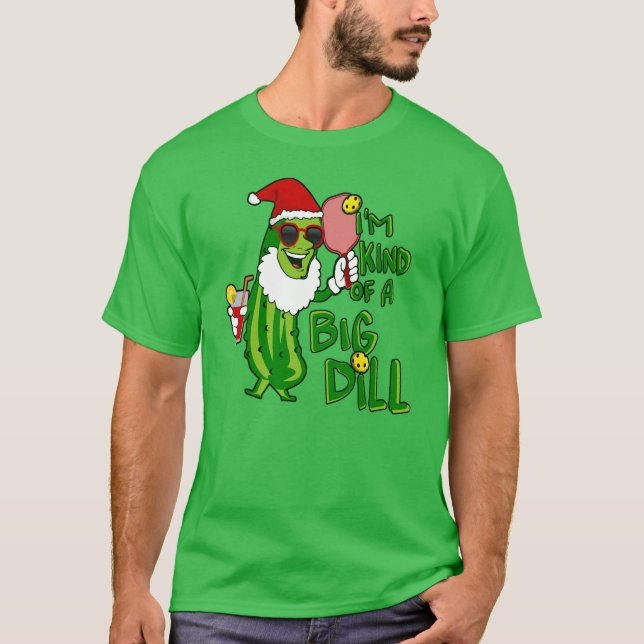 Big Dill Pickleball Santa T-Shirt (Front)
