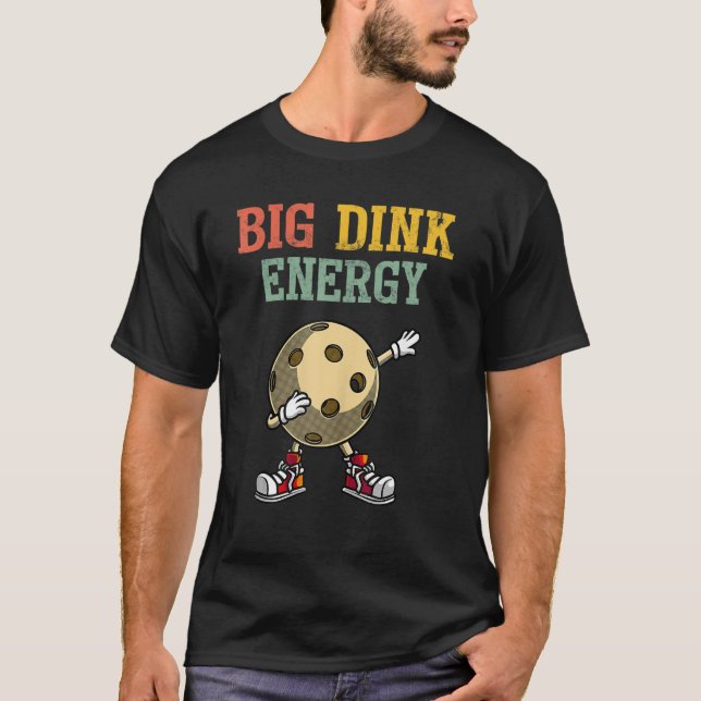 Big Dink Energy Pickleball Pickle Ball Retro T-Shirt (Front)