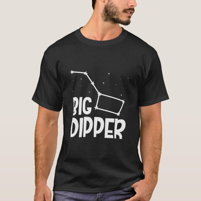 Big Dipper Constellation Space Stargazing T-Shirt (Front)