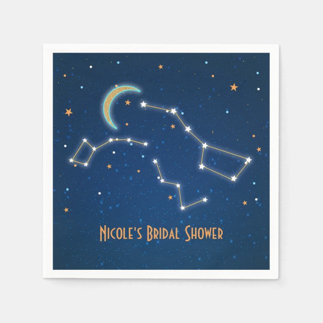 Big Dipper Star Gazing Constellation Celestial Napkin (Front)