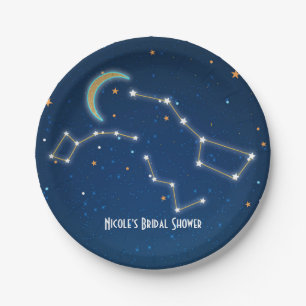 Big Dipper Star Gazing Constellation Celestial Paper Plate
