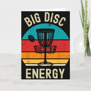 Big Disc Energy Funny Retro Vintage Disc Golf Love Card