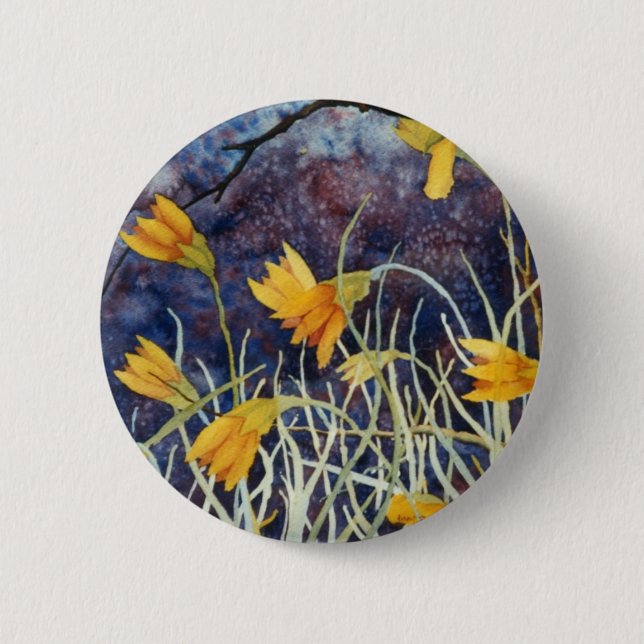 "Big Ditch Lily #1" Floral Button (Front)
