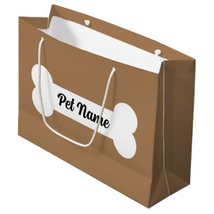 Big dog bone custom gift bag for new pet owner