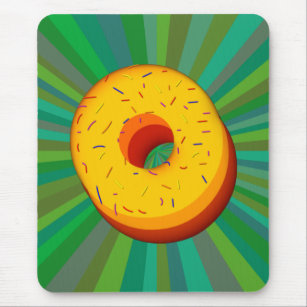 Big Donut pop art psychedelic bg Mouse Mat