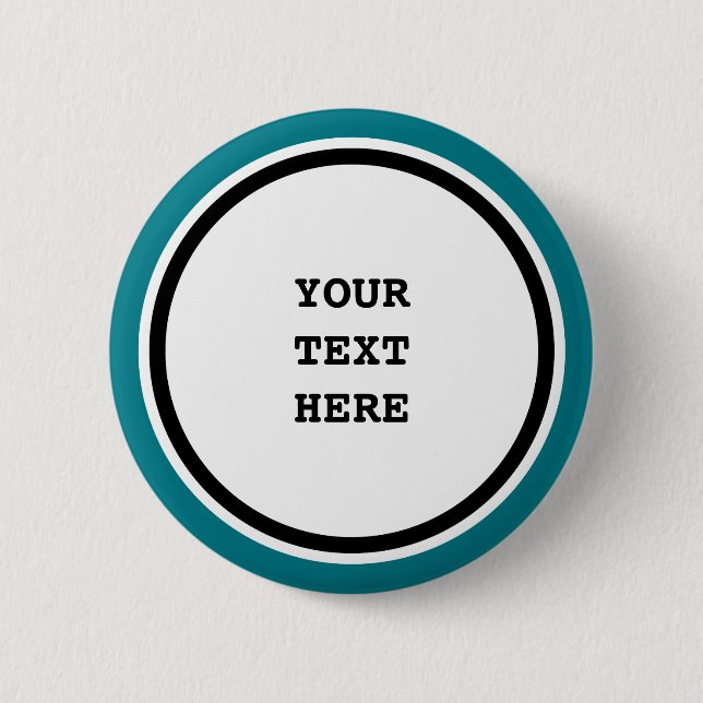 Big Dot white & Ring black + your backg. & ideas 6 Cm Round Badge (Front)
