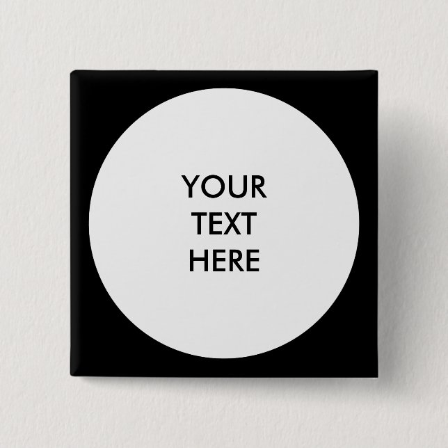 Big Dot white + your backg. & ideas 15 Cm Square Badge (Front)