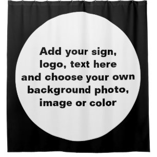 Big Dot white + your backg. & ideas Shower Curtain