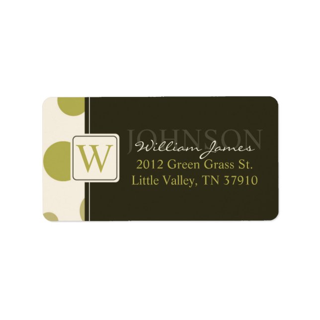 Big Dots Address Label (Front)