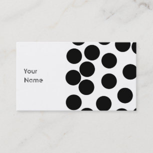 Big Dots. Black and White Pattern. Business Card