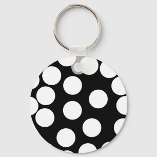 Big Dots in Black and White. Key Ring