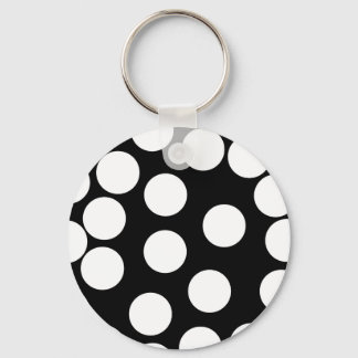 Big Dots in Black and White. Key Ring