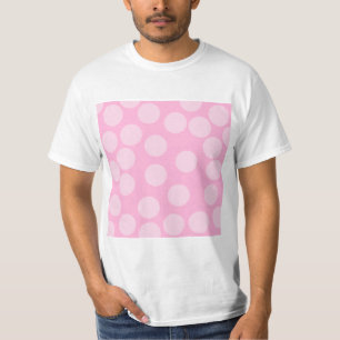 Big Dots Pattern. Pale Pink and Candy Pink. T-Shirt
