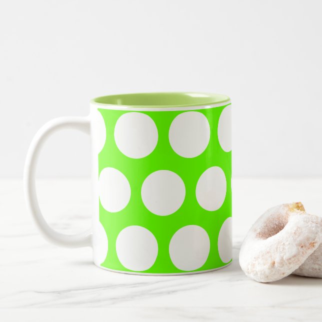 Big Dots Two-Tone Coffee Mug (With Donut)