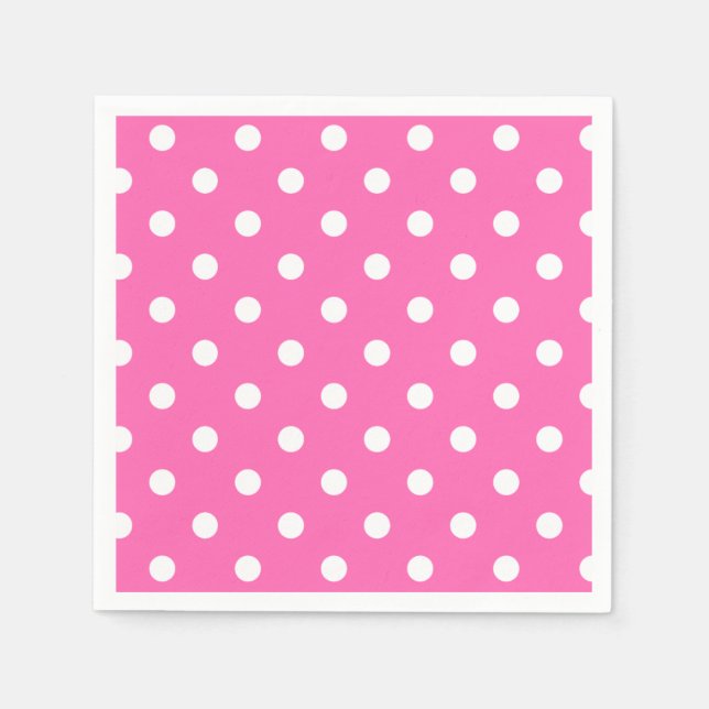 Big Dotted Hot Pink Napkins (Front)