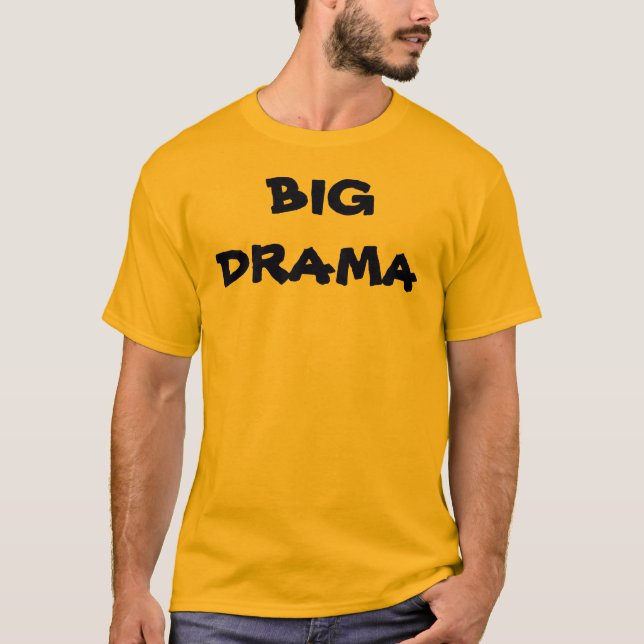 BIG DRAMA with KBP website on back & walking masks T-Shirt (Front)