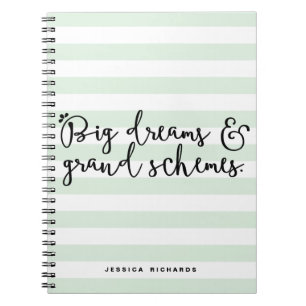 Big Dreams & Grand Schemes Personalised Notebook