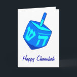 Big Dreidel Chanukah Card<br><div class="desc">A big blue dreidel for reminds everybody that the holiday of lights is here!   Happy Chanukah</div>