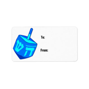 Big Dreidel Gift Label