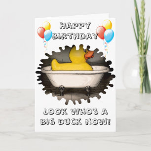 Big duck birthday card