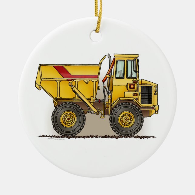 Big Dump Truck Ceramic Tree Decoration (Front)