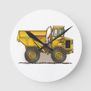Big Dump Truck Round Clock