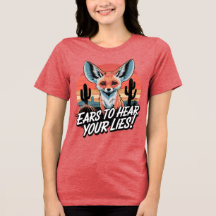 Big-Eared Fennec Fox Desert Humour Tri-Blend Shirt