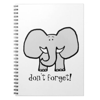Big Ears the Elephant Don't Forget Notebook