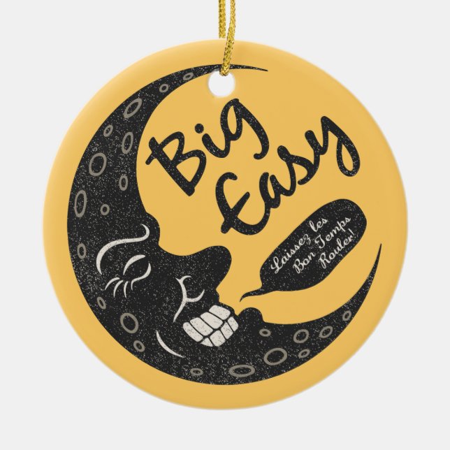 Big Easy Crescent Ceramic Tree Decoration (Front)