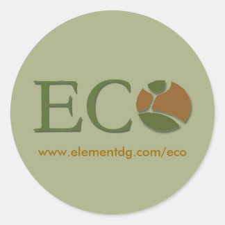 big eco sitcker - Customised Classic Round Sticker