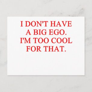 big ego postcard