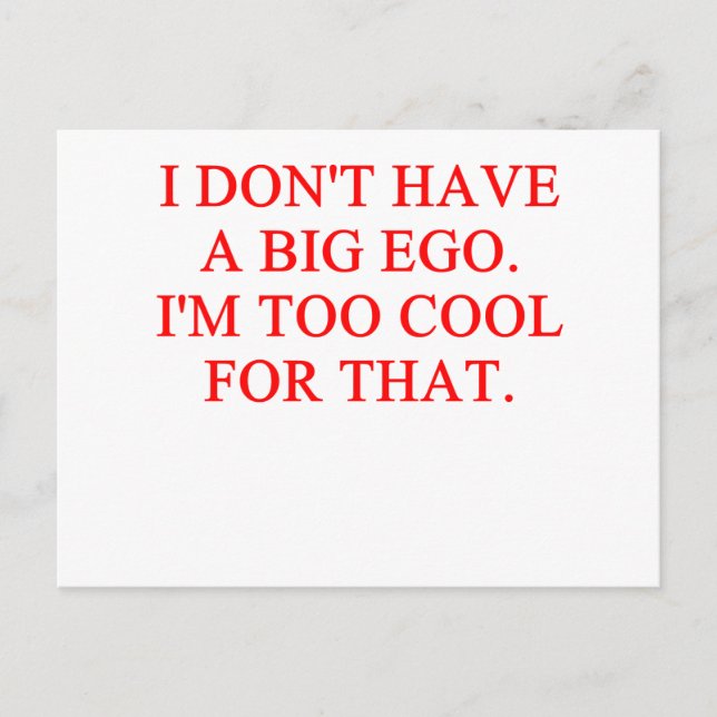 big ego postcard (Front)