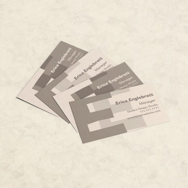 Big Elegant Retro E Monogram Business Card (Creator Uploaded)