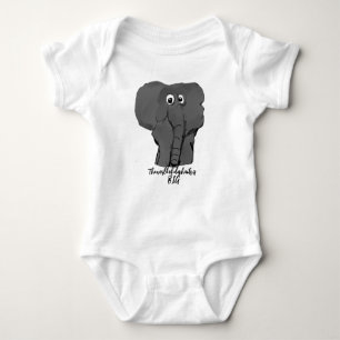 Big Elephant  Baby Bodysuit