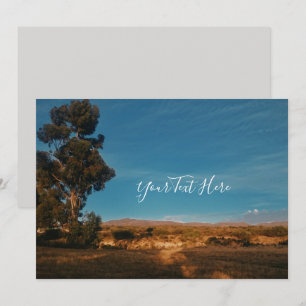 Big Eucalyptus Tree Blue Sky Invitation Card