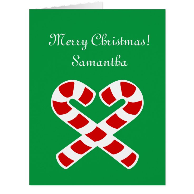 Big Extra Large Christmas Card With Custom Name Zazzle