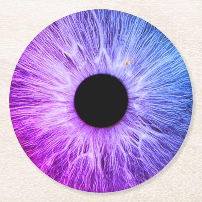 Big Eye Ball (Style: 4) Round Paper Coaster (Front)