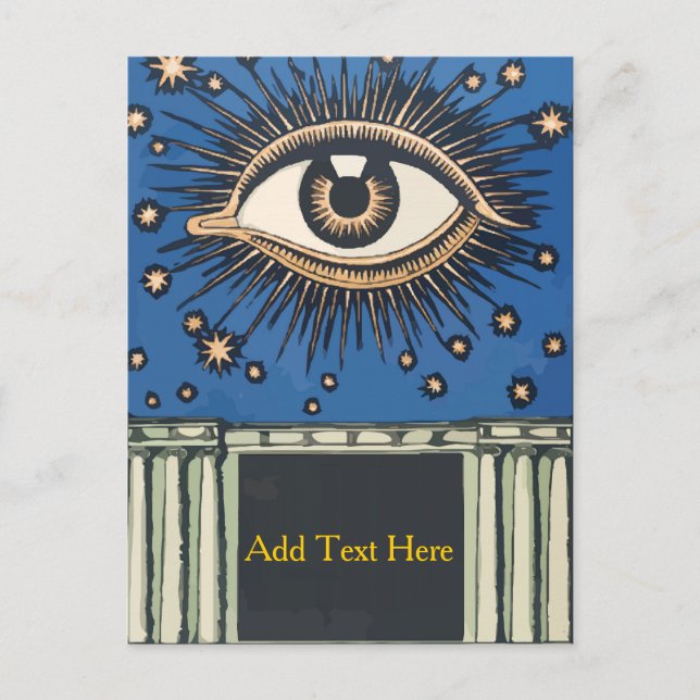 Big Eye, personalise add text, Postcard (Front)