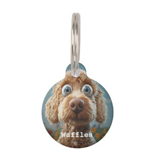 Big-Eyed Australian Labradoodle Pet Tag