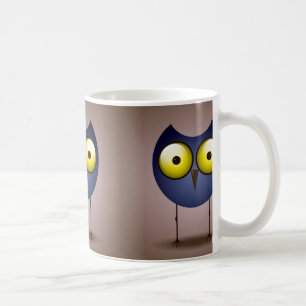 Big Eyed Blue Owl Coffee Mug
