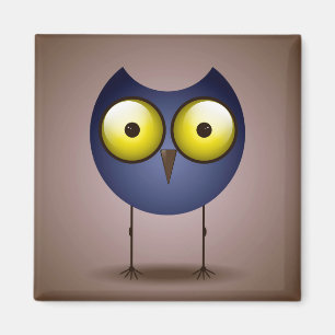Big Eyed Blue Owl Magnet