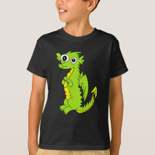 Big Eyed Cartoon Dragon Kid Shirt