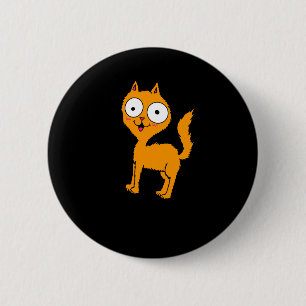 Big Eyed Cartoon Kitty 6 Cm Round Badge