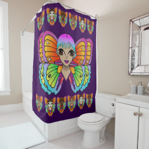 Big Eyes & Butterfly Wings Shower Curtain