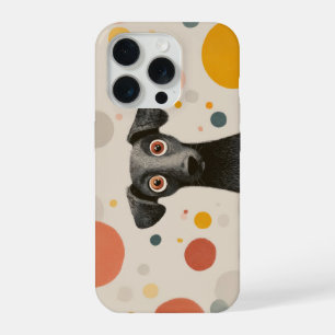 Big Eyes Dog – Cute Whimsical Pet Portrait iPhone 15 Pro Case