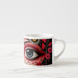 Big Eyes in the Floral Espresso Cup