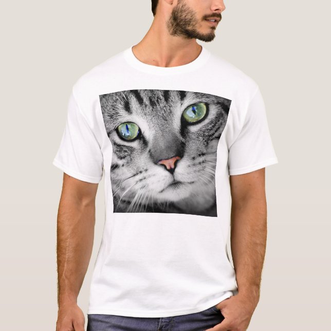 Big face tabby cat t-shirts (Front)