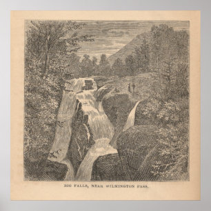 Big Falls, Near Wilmington Pass Poster
